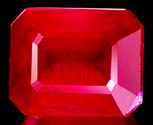 2.42 ct Natural red ruby loose gemstone emerald cut