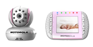 Motorola MBP36 Remote Wireless Video Baby Monitor with Infrared Night Vision and Zoom, Pink, 3.5 Inch