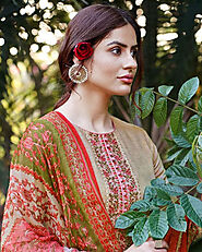 Satin Salwar Kameez | Buy Designer Satin Salwar Kameez Online | Anuchaa