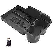 WEUN Qi Wireless Phone Charger for Tesla Model X/S, Center Console Organizer, Fast Charging Charger Armrest Box with ...
