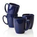 Corelle for Joy Strokes of Color Premier 4-piece Set of Mugs Cobalt Blue