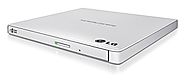 LG Electronics 8X USB 2.0 Super Multi Ultra Slim Portable DVD+/-RW External Drive with M-DISC Support, Retail (White)...
