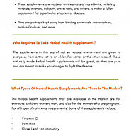 Know A Little More About Herbal Health Supplements | Visual.ly