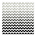 CafePress Gray and Black Ombre Chevron Stripes Shower Curtai Shower Curtain - Standard White
