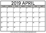 Printable April 2019 Calendar
