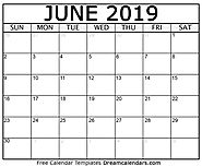 Printable June 2019 Calendar