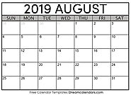 Printable August 2019 Calendar