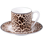 Roberto Cavalli - Jaguar Coffee Cups & Saucers - Set of 6 - Kitchen Things