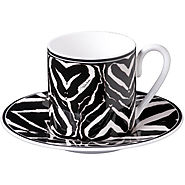 Roberto Cavalli - Zebra Coffee Cups & Saucers - Set of 6 - Kitchen Things
