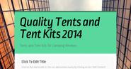 Quality Tents and Tent Kits 2014