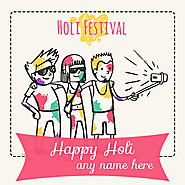 happy holi cartoon images with name
