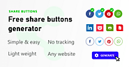 Free social media share and follow me buttons generator