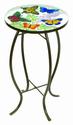 Evergreen 2GM224 Round Glass-Top Side Table, Butterflies, 22-Inches Tall x 12-Inches Diameter (Discontinued by Manufa...