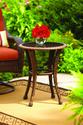 Inexpensive Outdoor Patio glass Top Accent Table With Multiple Colors - With summer fast approaching you might be thi...