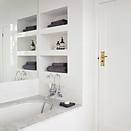 Recessed storage for small bathrooms