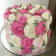 Floral Arrangement of Cake for Wedding