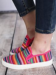 Colorful & Striped Women's Designer Shoes & Canvas Collection By Southern Honey.