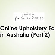 Online Upholstery Fabric in Australia (Part-2) | Visual.ly