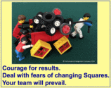 A Square Wheels LEGO Haiku Poem - On Courage and Change