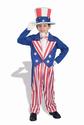 Patriotic Party Uncle Sam Costume, Child Large