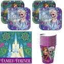 Disney Frozen Party Supplies Pack Including Plates, Cups and Napkins for 16 Guests