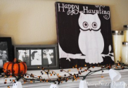 DIY Happy Haunting Owl Plaque