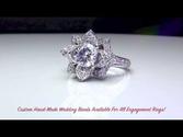 Item # BBR607-Beautiful Petra 1.58 ctw. Rose Flower Diamond Engagement Ring