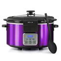 BELLA 14024 Programmable Slow Cooker with Locking Lid, 6-Quart, Purple