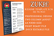 Zukie resume template for Microsoft word free download - MS Word Resume Templates