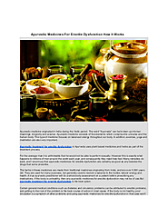 Ayurvedic Medicines For Erectile Dysfunction How It Works | edocr