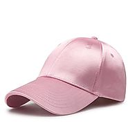 Plain Satin 6 Panel Baseball Hats for Spring Summer