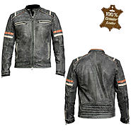 Details about  Oxports Men’s Motorcycle Leather Jacket – Motorbike Vintage Retro Style Jacket