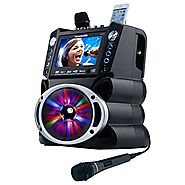 Karaoke GF842 DVD/CDG/MP3G Karaoke System with 7" TFT Color Screen, Record, Bluetooth and LED Sync Lights