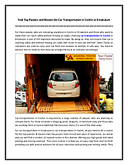 Find Top Packers and Movers for Car Transportation in Cochin or Ernakulum