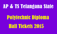 SBTET Diploma Hall ticket 2015-16 1st year 3rd, 5th sem