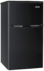 RCA RFR835-Black 3.2 Cubc Foot 2 Door Fridge and Freezer, Black