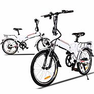 Cheesea Aluminum Alloy Folding Electric Mountain Bike | Cycling Bicycle White | Mountain Bikes| Bike Parts| Bike Acce...