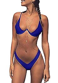 PiePieBuy Top Fashion Sexy Tie Side Pantie Triangle Thong Push Up Bikini Swimsuit Set