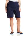 Maxine of Hollywood Women's Plus-Size Woven Long Board Shorts, Navy, 24W