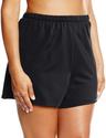 Maxine of Hollywood Women's Plus-Size Solid Short with Panty Lining, Black, 20W