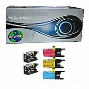 amsahr Compatible Replacement Ink Cartridges for Brother LC79, MFC-J6510 - Includes Set of 5: 2 Black and 3 Color Ink...