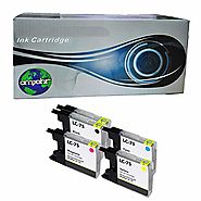 amsahr Remanufactured Replacement Ink Cartridges for Brother LC71, LC75 (2 Black, 3 Color, 5-Pack) Compatible To Brot...