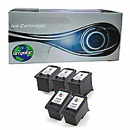 amsahr Remanufactured Replacement Ink Cartridges for Canon PG-240 PG-240XL (3 Black, 2 Color, 5-Pack) Compatible Cano...