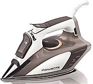 Rowenta DW5080 Focus 1700-Watt Micro Steam Iron Stainless Steel Soleplate with Auto-Off, 400-Hole, Brown