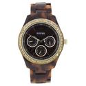 Fossil Women's ES2795 Plastic Analog with Brown Dial Watch