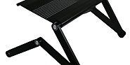 Ergonomic Aluminum Vented Adjustable Laptop Desk/Bed Tray