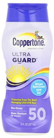 Coppertone Sunscreen Lotion Ultra Guard Broad Spectrum SPF 50, 8 fl oz (237 ml)