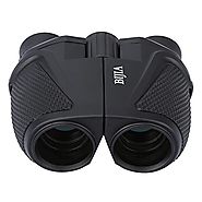 G4Free 12x25 Compact Binoculars(BAK4,Green Lens),Large Eyepiece Super High-Powered Field Surveillance Binoculars