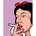 Snow White having a Smoke