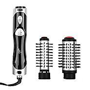 Hot Air Brush Styler and Dryer Ceramic Tangle Free Blow Dryer with Automatic Rotation 2-in-1 Hot Air Styling Brush wi...